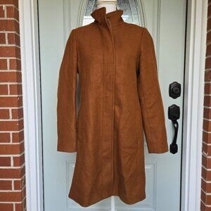 Old Navy Oversized Soft-Brushed Plus-Size Funnel-Neck Coat Spicy Lentils